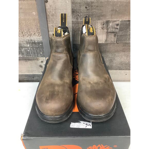 Timberland Pro Men's 8.5W Brown Nashoba Composite Toe Work Chelsea Boots LM3-1 - Picture 2 of 10
